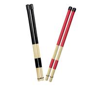 Zerodeko 2 Paires Balais pour Batterie Jazz Bambou et Caoutchouc Accessoires Percussion Flexibles et Transportables pour Batterie et Performance Musicale