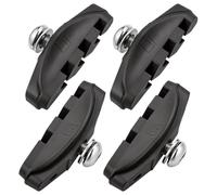 Zerodeko 2 Paires Plaquettes de Frein de Vélo de Route en Caoutchouc Noir | Rainures en V, Structure à Double Densité, Montage par Vis, Pièces Gauche et Droite Marquées