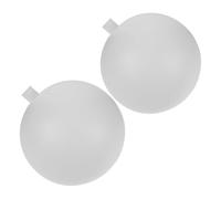 Zerodeko 2 Pièces Abat-jour Globe Plastique Blanc avec Ouverture Convexe Couvercle de Luminaire Rond Stable pour Salon Chambre Décoration Mariage et