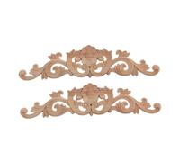 Zerodeko 2 Pièces Appliques Sculptées Non Peintes Décoratif pour Motif Floral pour Murs Décoration de Mobilier
