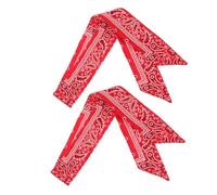 Zerodeko 2 pièces Bandeau Cheveux Sport Rouge Serre-tête Pirate Élastique Unisexe Accessoire Anti-transpiration pour Running Yoga et Fitness