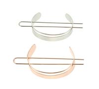 Zerodeko 2 Pièces Bâtonnet à Cheveux en Alliage, Bâtonnets à Cheveux Chics, Demi-anneau Métallique, Simple à Porter, pour Chignon, Femme, Style Vintage Rétro, Fête et Photo