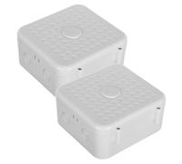 Zerodeko 2 Pièces Boîte de Jonction Étanche pour Câble de Caméra Organiseur de Fils Plastique Aux Intempéries Rangement pour Cordon Alimentation et Connecteur Installation Facile pour Usage