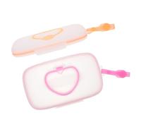 Zerodeko 2 pièces Boîte Distributrice Lingettes Portable avec Couvercle Boîtier de Rangement et Compact pour Lingettes Humides Compatible Poussette et Lit Pratique pour Voyage et Sortie
