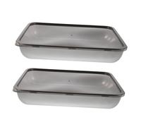 Zerodeko 2 pièces Boîtes de Conservation Hermétiques Acier Inoxydable pour Glaces Conteneurs Empilables Fuite pour Réfrigérateur et Organisation de Cuisine Boîtes Repas Portables pour
