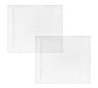 Zerodeko 2 Pièces Boîtier de Rangement CD Transparent en Acrylique, | CD et Disques Musicaux, Ouverture Facile, Protège Rayures et Saletés, Usage Maison ou Voiture