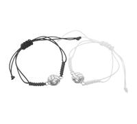 Zerodeko 2 pièces Bracelet Volleyball Réglable Accessoire Sportif Tissé pour Joueurs et Équipes Cadeau Élégant pour Fans de Ballon Volley
