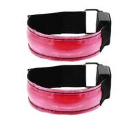 Zerodeko 2 Pièces Brassard en Nylon Lumière LED pour Course Nocturne, Bracelet Lumineux Confortable et Haute Visibilité, Accessoire Sécurité pour Running et Cyclisme