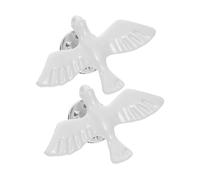 Zerodeko 2 Pièces Broche Émail de Pigeon de Accessoire Spirituel pour Baptême et Communion Lot de Épingles pour Cérémonies Religieuses et Occasions Spéciales