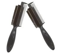 Zerodeko 2 pièces Brosse à Cheveux Double-face pour Coiffure Brosse à Poils Durs pour Réparer Cheveux Cassés et Brushing Homme Outil Léger et Ergonomique pour Salon et Barbier