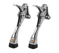 Zerodeko 2 pièces Butée de Porte Réglable à Pied Arrêts Automatiques Alliage de Zinc Robuste avec Embout Stabilisateur de Porte Intérieur pour Maison et Bureau