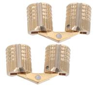 Zerodeko 2 Pièces Charnières Invisibles en Laiton pour Portes D’armoire, | Barillet Discret, Intégration sans Joint, pour Coffrets à Bijoux et Placards, Finition Or, Lot Fonctionnel