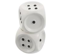 Zerodeko 2 Pièces Dés de Jeu Tactiles Braille en Abs, Cube Blanc 2 Cm | Points en Relief, Reconnaissance Claire des Chiffres, Portables, pour Élèves Aveugles et Joueurs à Basse Vision
