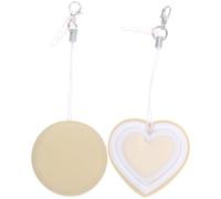 Zerodeko 2 Pièces Essuie-Lunettes en Daim pour Lentille et Écran de Téléphone, Pendentif Porte-clés Décoratif, Nettoyage des Traces et Empreintes, Formes Rondes et Cœur Plusieurs Styles