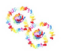 Zerodeko 2 pièces Guirlande de Fleurs Hawaïennes Colorées de Bannières Décoratives pour Fête Événements Tropicaux