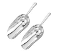 Zerodeko 2 Pièces Ice Scoop For Freezer With Ergonomic Round Handle Aluminium Alloy Cold Resistant Scoop For Ice Candy Protein Powders And Flour
