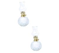 Zerodeko 2 Pièces Lampe à Pétrole Lampe Rechargeable Ampoules à Piles pour Lampes Dirigé Recharge D'huile De Diffuseur Lampes à Huile pour L'intérieur Tiki Mèche De Lanterne Un Verre Golden