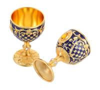 Zerodeko 2 Pièces Médiéval Lot de Gobelets Ornés Style Palais Européen Coupe pour Cérémonies et Raffinées