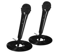 Zerodeko 2 Pièces Microphone Vocal Filaire Dynamique Portable Design Unique en Plastique et Métal, Câble Jack 6,5mm, pour Chant et Streaming Mobile