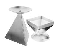 Zerodeko 2 pièces Moule de Cuisine Acier Inoxydable pour Viande et Riz Forme de Pyramide Triangle et Outil Polyvalent pour et Modelage Facile des Plats à et Restaurant