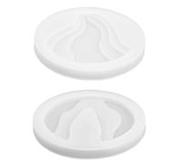 Zerodeko 2 Pièces Moule en Silicone pour sous-Verres Décoratifs | Blanc, Démoulage Facile et Mise Rapide, pour Décoration de Table et Bricolage Créatif