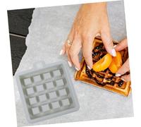 Zerodeko 2 pièces Moule Gaufre Silicone Carré et Rectangle Moule Pâtisserie Réutilisable pour Cuisine Maison pour Gâteaux et Gaufres