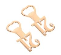 Zerodeko 2 Pièces Ouvre-bouteille Alliage de Zinc Lot de Ouvre-capsules pour Bière et Soda Outil Robuste pour et Anniversaires Cadeau Original pour Hommes et Femmes