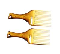 Zerodeko 2 pièces Peigne Afro Vintage Large Dents Plastique pour Cheveux Épais Bouclés et Longs Démêlant et Coiffant Léger Portable pour Usage Quotidien
