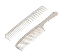 Zerodeko 2 pièces Peignes de Coupe Professionnels avec Dents Fines et Graduations Ergonomiques et Légers Accessoires Salon Coiffure pour Coupe et Tissage à Domicile