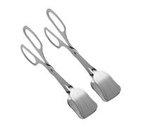 Zerodeko 2 pièces Pinces de Service Acier Inoxydable Pince à Buffet Large Tête pour Salade Ustensiles de Cuisine pour Traiteur et Usage Domestique