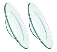 Zerodeko 2 Pièces Plat en Verre Transparent Rond 4,7 Pouces pour Lampe Diffuseur Parfum, Chauffe-Cire Facile à Nettoyer et Plateau de Rangement pour Huiles D'aromathérapie