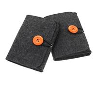 Zerodeko 2 pièces Pochette Rangement Huiles Essentielles Feutre Épais Gris Foncé Organiseur Compact et Protecteur pour Flacons Aromathérapie Léger et Résistant Aux Chocs pour Voyage