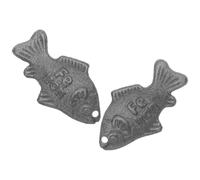 Zerodeko 2 Pièces Poisson Fer pour Cuisiner Fonte Solide Apport en Fer Adapté aux Régimes Végétaliens et Sportifs Accessoire Cuisine pour Bouillons
