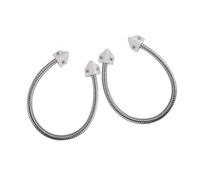 Zerodeko 2 pièces Protecteur de Câble Métallique pour Porte Gaine Flexible Blindée Résistante à Eau Poussière Montage Acier Inoxydable pour Systèmes de Contrôle Accès et Vidéo