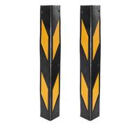 Zerodeko 2 Pièces Protection D’Angle en Caoutchouc Réfléchissante | Bandes de Sécurité Visibles, Protège Portes et Piliers, Absorption des Chocs, pour Parkings Souterrains Très Fréquentés