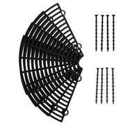 Zerodeko 2 Pièces Protège-terreau pour Pot de Fleurs, Cache-Pot Noir en Plastique, Grille de Protection Découpable pour Plantes et Chats, Anti-souillure, pour Jardinage et Centres