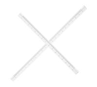 Zerodeko 2 pièces Règle Transparente Multifonction Plastique Rigide Échelle Architecturale Précise pour Étudiants Architectes et Ingénieurs Outil Portable de Mesure et Dessin