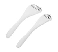 Zerodeko 2 Pièces Rouleau de Massage Facial et Yeux, Kit de Rouleau de Glace Visage, Blanc, Abs et Acier Inoxydable, Anti-rides et Anti-âge, pour Visage et Yeux, Présent de Noël