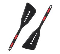 Zerodeko 2 pièces Spatule de Cuisine Silicone Antiadhésive de Ustensile Multifonctionnel pour Poisson Œufs Résistante Chaleur avec Design Ergonomique Suspension