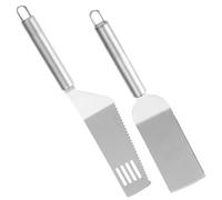 Zerodeko 2 pièces Spatule Inox pour Pizza et Cuisson Pelle de Service Résistante Chaleur avec Poignée Ergonomique Ustensile de Cuisine Multifonction pour Pizzerias et Restaurants