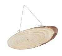 Zerodeko 2 Pièces Tranche Ovale en Bois Brut avec Corde en Jute pour Décoration Rustique, Bricolage et Idées Décoratives de Mariage, Dimensions 25-30 Cm X 7-11 Cm