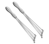Zerodeko 2 pièces Œufs Manuel Acier Inoxydable avec Billes pour Battre Mélanger et Fouetter Sauces Crème et Œufs sans Électricité Outil Polyvalent de Cuisine Ergonomique