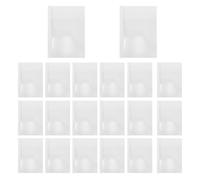 Zerodeko 20 couvertures de reliure thermique blanches A4, dos de 2 mm, | Bande adhésive intégrée sécurisée, pochettes de reliure pour fournitures de bureau : dossiers, rapports, propositions,