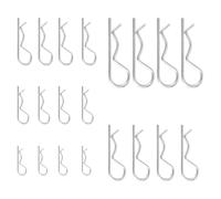 Zerodeko 20 Pcs Goupilles Fendues en Acier au Carbone de R, Clips à Ressort Multi-tailles, Fixation Sécurisée pour Voitures, Tondeuses et Machines Agricoles
