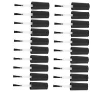 Zerodeko 20 pièces Brosse de Remplacement pour Vernis Ongles Pinceaux Doux pour Application Uniforme Design Simple et Confortable avec Bouchons Noirs pour Flacons