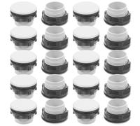 Zerodeko 20 Pièces Cache Bouton pour Panneau de Distribution Électrique, en Plastique Modulaire, Résistant à L'abrasion, Facile à Remplacer pour Panneaux de Contrôle Industriels