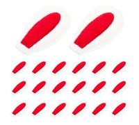 Zerodeko 20 Pièces de Breloques Oreilles de Lapin en Tissu Rouge pour Serrage-têtes à Cheveux Fille, Accessoires pour Loisirs Créatifs et Confection D’Ornements DIY