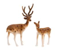 Zerodeko 20 Pièces Figurines de Faons Réalistes pour Noël Ornements Miniatures de Cerfs et Rennes pour Décoration de Table Pâtisserie et Micro Paysage Modèles Animaux de Forêt