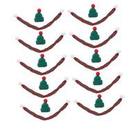 Zerodeko 20 Pièces Mini Santa Knit Hats and Scarves Set for DIY Crafts Cute Miniature Christmas Doll Accessories and Wool Yarn Ornaments for Holiday Decoration