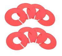 Zerodeko 20 Pièces Séparateurs de Taille en Plastique Rouge pour Cintres, Design Circulaire Fendu, Gestion D'inventaire et Prévention du Glissement des Vêtements en Entrepôts et Magasins